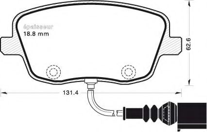 set placute frana,frana disc