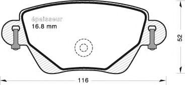 set placute frana,frana disc