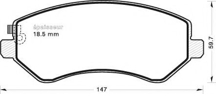 set placute frana,frana disc