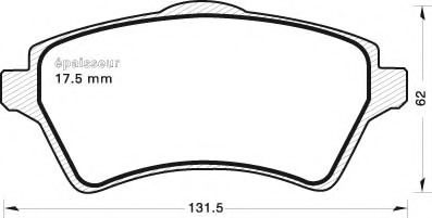 set placute frana,frana disc