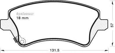 set placute frana,frana disc