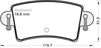 set placute frana,frana disc