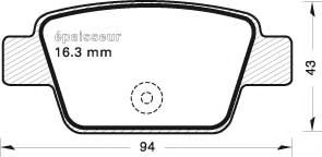 set placute frana,frana disc