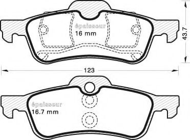 set placute frana,frana disc