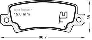 set placute frana,frana disc