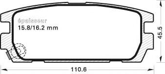 set placute frana,frana disc