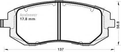 set placute frana,frana disc