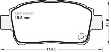 set placute frana,frana disc