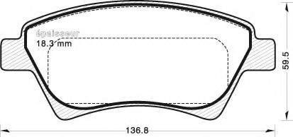 set placute frana,frana disc