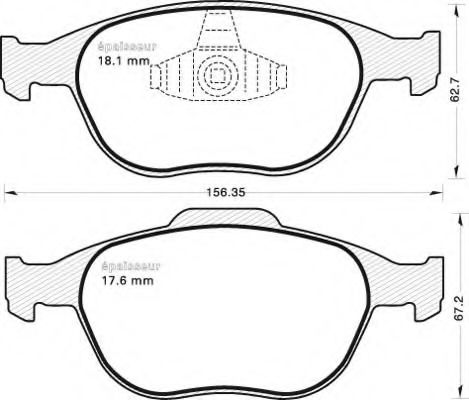 set placute frana,frana disc