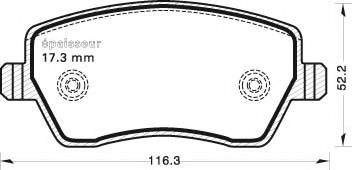 set placute frana,frana disc