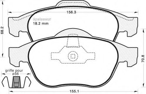 set placute frana,frana disc