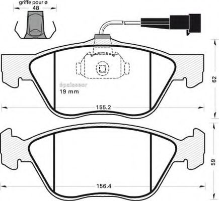 set placute frana,frana disc