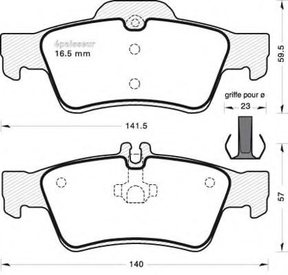 set placute frana,frana disc