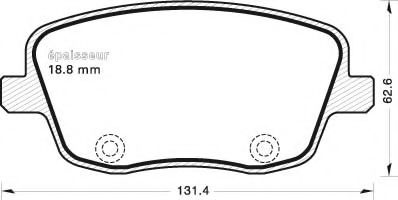 set placute frana,frana disc