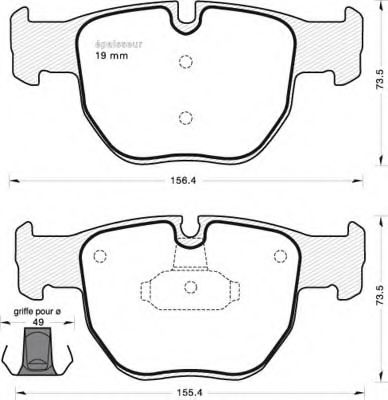 set placute frana,frana disc