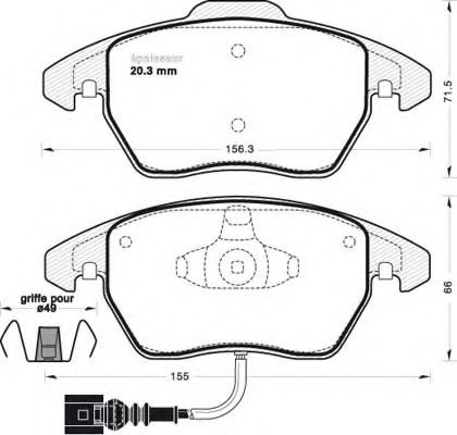 set placute frana,frana disc