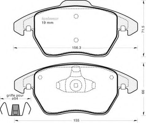 set placute frana,frana disc