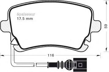 set placute frana,frana disc