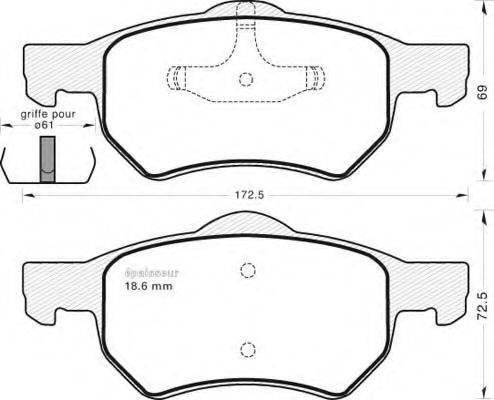 set placute frana,frana disc