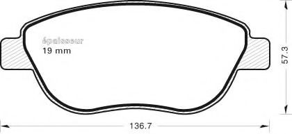 set placute frana,frana disc