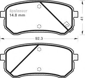 set placute frana,frana disc