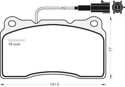 set placute frana,frana disc