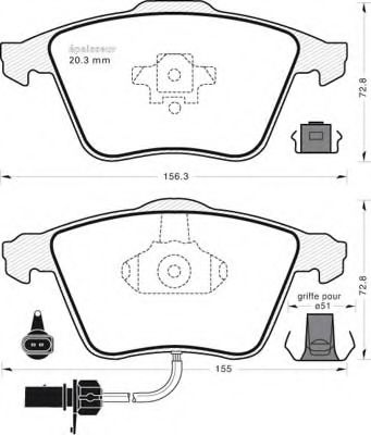 set placute frana,frana disc