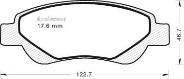 set placute frana,frana disc