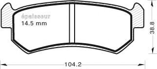 set placute frana,frana disc