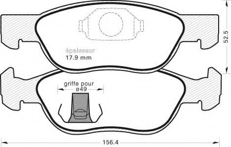 set placute frana,frana disc