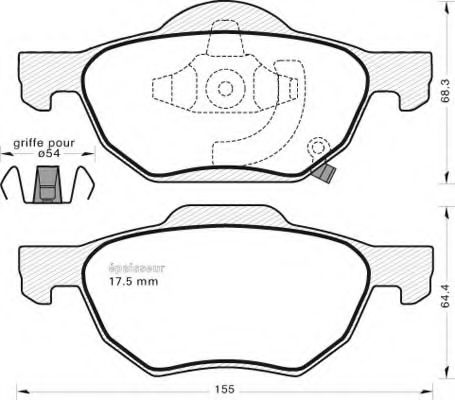 set placute frana,frana disc