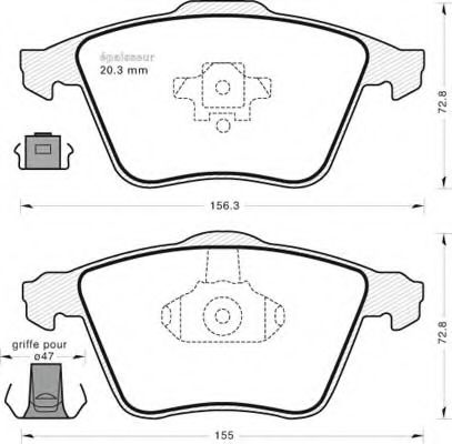 set placute frana,frana disc