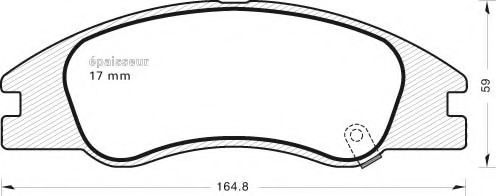 set placute frana,frana disc