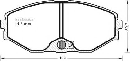 set placute frana,frana disc