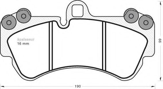 set placute frana,frana disc