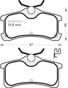 set placute frana,frana disc