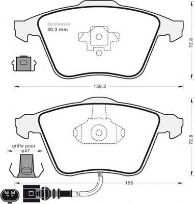 set placute frana,frana disc