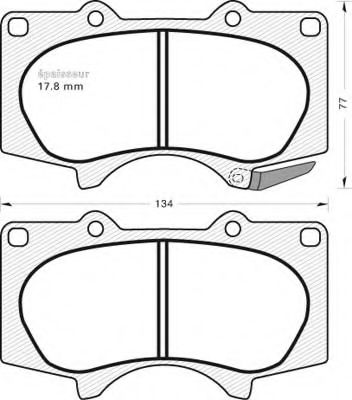 set placute frana,frana disc