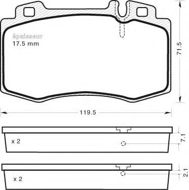 set placute frana,frana disc