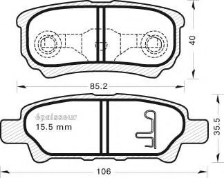 set placute frana,frana disc