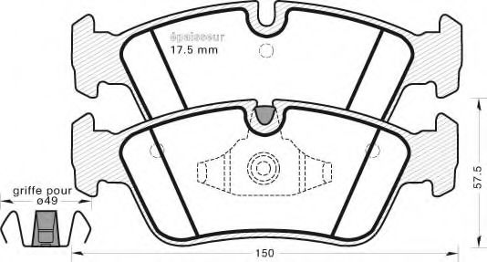 set placute frana,frana disc