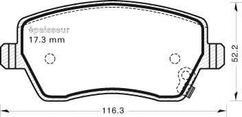 set placute frana,frana disc