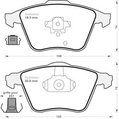 set placute frana,frana disc