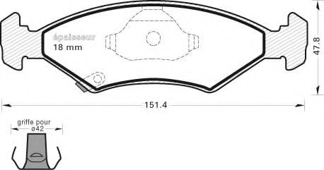 set placute frana,frana disc