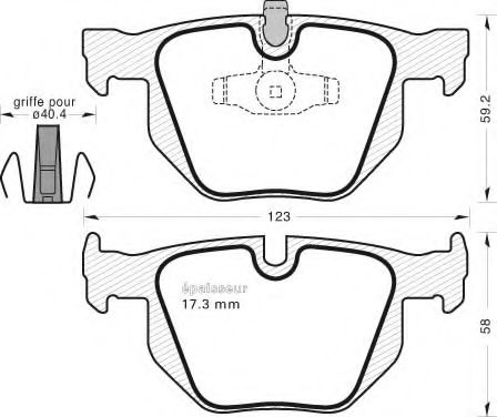 set placute frana,frana disc