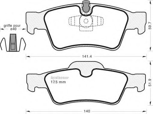 set placute frana,frana disc