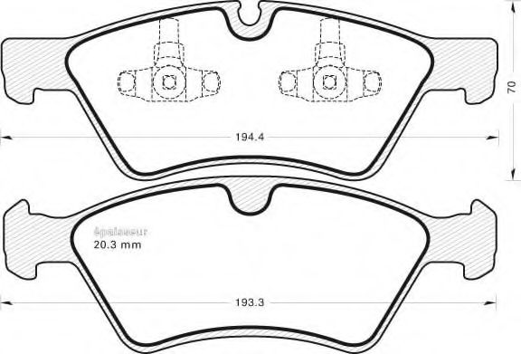 set placute frana,frana disc