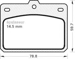 set placute frana,frana disc