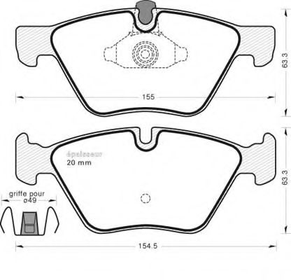 set placute frana,frana disc